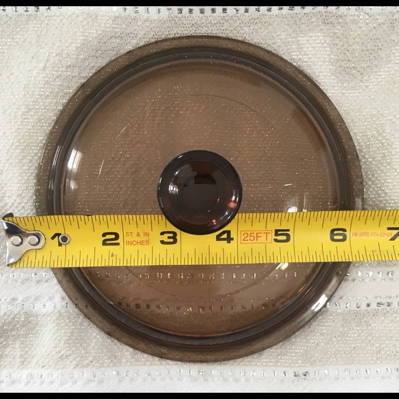 Pyrex Fireside V-1-C 1 Qt Round Casserole Replacement Lid Amber/Brown 6 1/4” - Picture 10 of 10